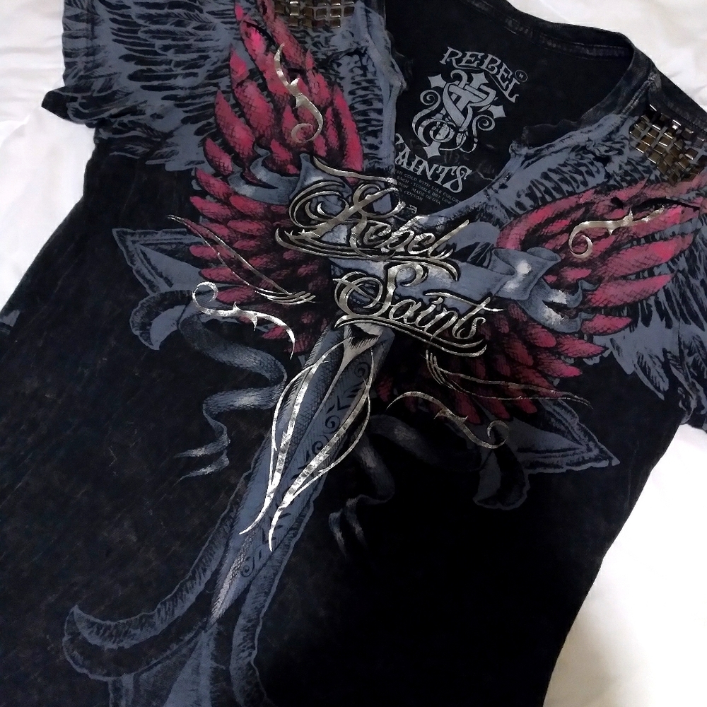 Rebel Saints Affliction tee size medium